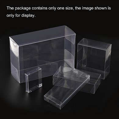 Plastic Retail Boxes 2"x2"x5.9" Gift Box with Protecting Film for Party Wrapping 20Pcs