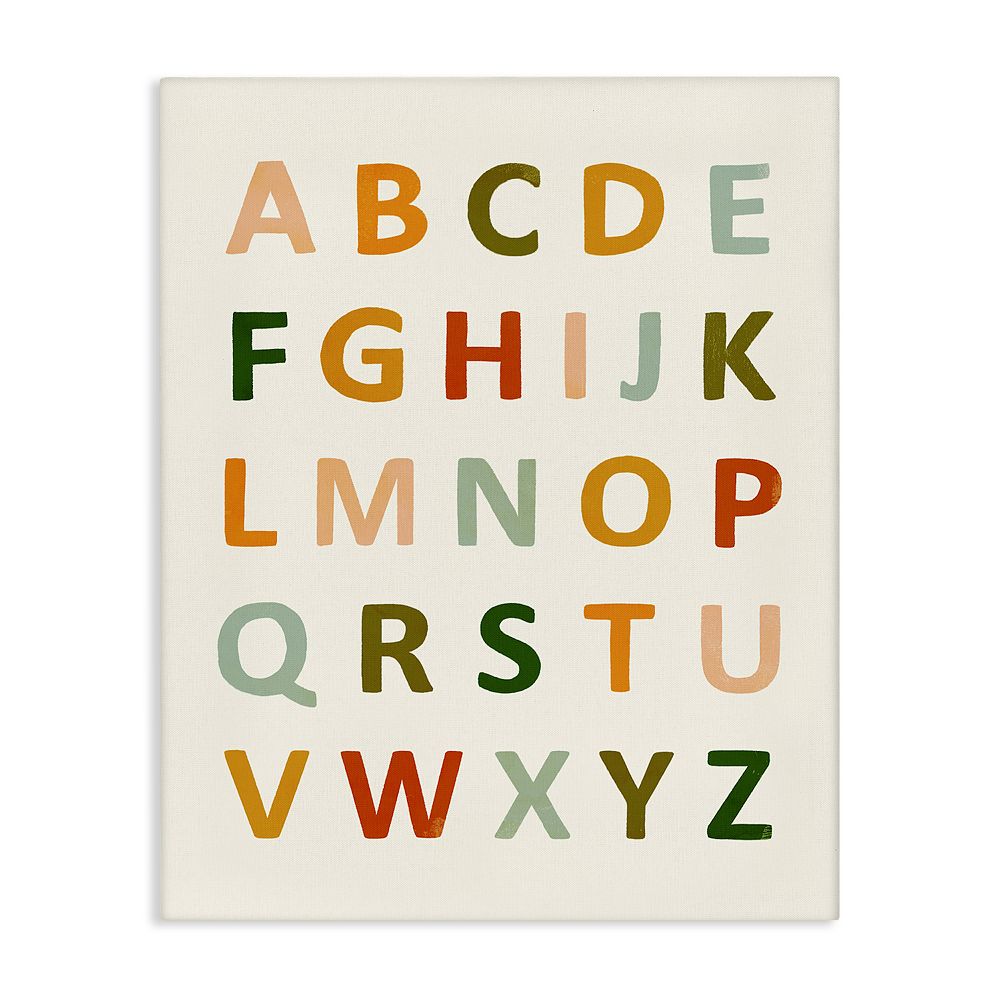 Stupell Home Decor ABC Letter Chart Canvas Wall Art