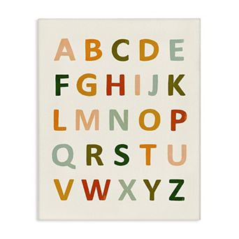 Stupell Home Decor ABC Letter Chart Canvas Wall Art