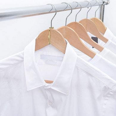 30 Pcs Clothes Hanger Connector Hooks, Metal Hanger Extender Hooks for Wooden Metal Clothes Hangers