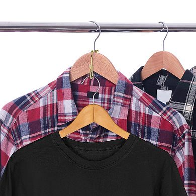 30 Pcs Clothes Hanger Connector Hooks, Metal Hanger Extender Hooks for Wooden Metal Clothes Hangers