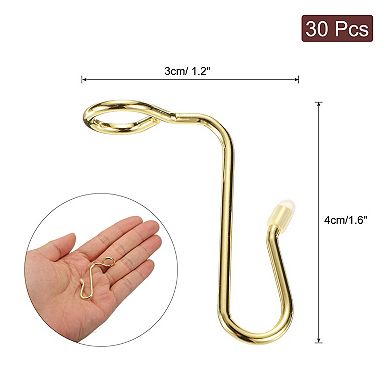 30 Pcs Clothes Hanger Connector Hooks, Metal Hanger Extender Hooks for Wooden Metal Clothes Hangers