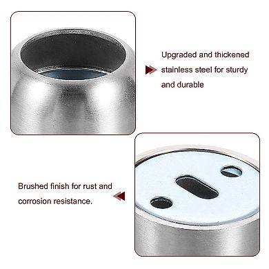 Stainless Steel Closet Rod Holder Set Spherical Flange Socket Bracket