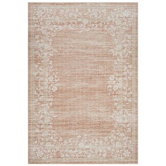 Garvee Modern Solid Color Floral Area Rug Machine Washable Stain Resistant for Bedroom Kitchen