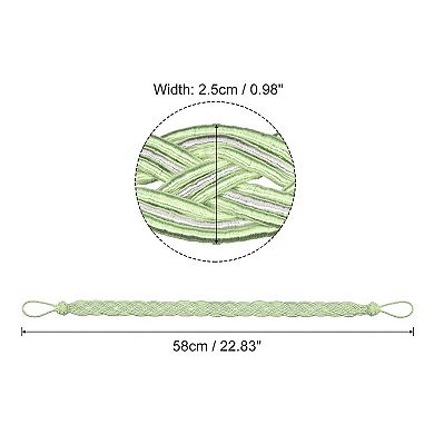 2Pcs 58cm/23" Curtain Tiebacks Braided Drapery Holdback Holder
