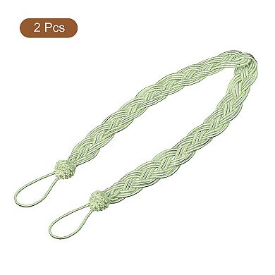 2Pcs 58cm/23" Curtain Tiebacks Braided Drapery Holdback Holder