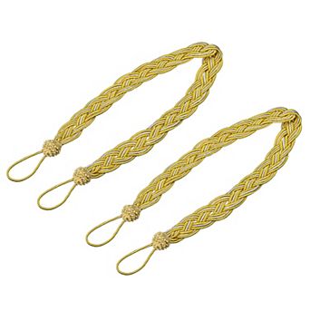 2 pc 58cm/23" Curtain Tiebacks Braided Drapery Holdback Holder
