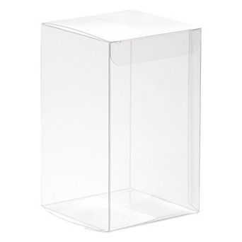 Plastic Retail Boxes 2.4"x2.4"x3.9" Gift Box with Protecting Film for Party Wrapping 20 pc