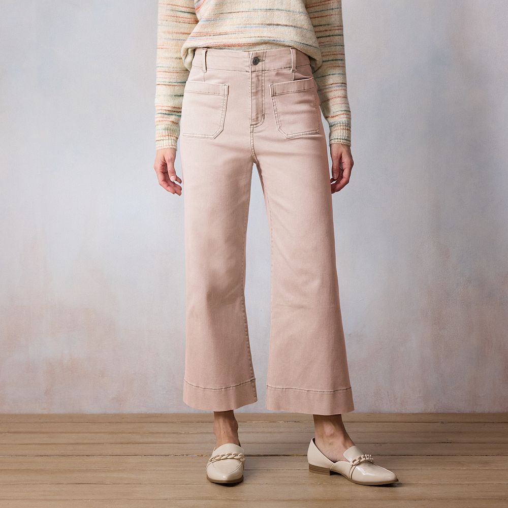 Petite LC Lauren Conrad Super High Rise Wildflower Denim Jeans