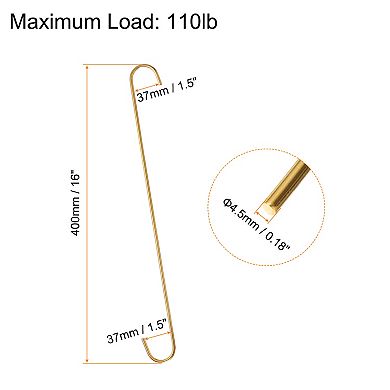 6pcs Long S Hooks S-shaped Hanging Hooks High Manganese S Hanger Storage Tool for Kitchen Garden