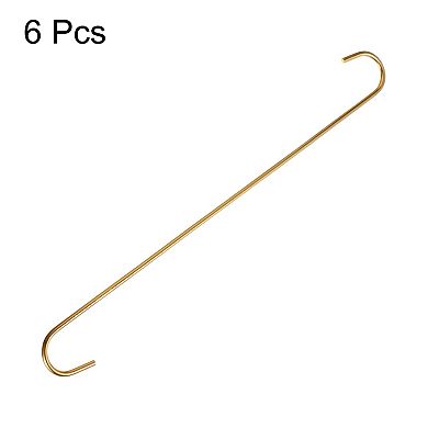 6pcs Long S Hooks S-shaped Hanging Hooks High Manganese S Hanger Storage Tool for Kitchen Garden