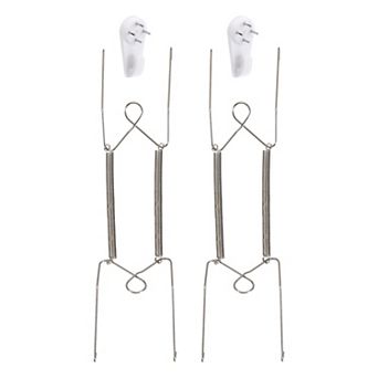 2 pc Plate Hanger, Stainless Steel Invisible Wall Plate Hangers with Hook and Tip Protector
