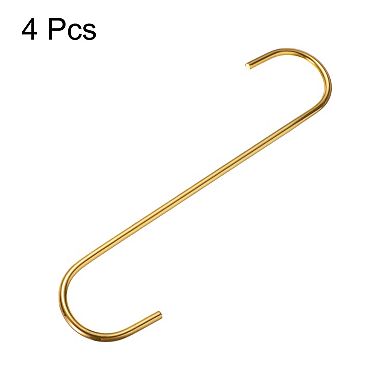 4pcs S Hooks S-shaped Hanging Hooks High Manganese Steel S Hanger Storage Tool for Kitchen Bathroom