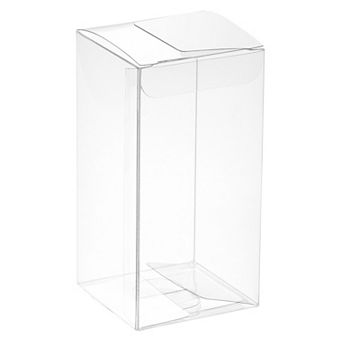 Plastic Retail Boxes 2"x2"x3.9" Gift Box with Protecting Film for Party Wrapping 20 pc