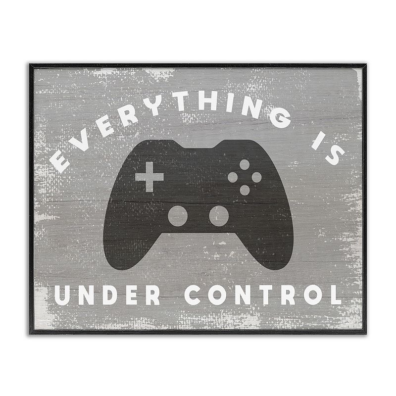 Stupell Home Decor Rustic Video Game Controller Framed Wall Art, Black Framed