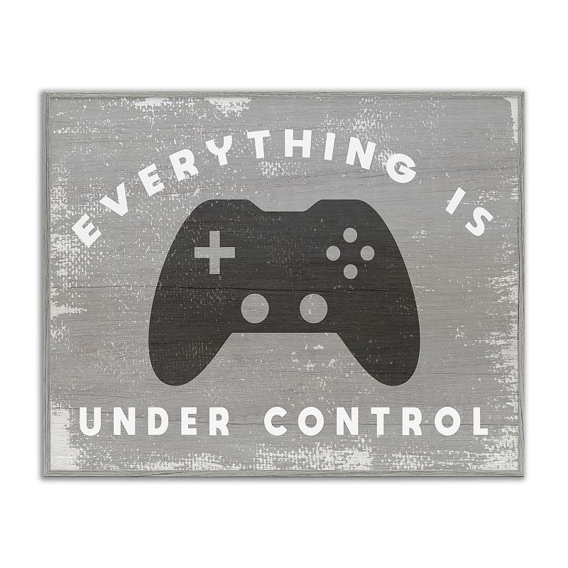 Stupell Home Decor Rustic Video Game Controller Framed Wall Art, Gray Framed