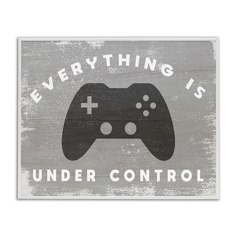 Stupell Home Decor Rustic Video Game Controller Framed Wall Art, White Framed