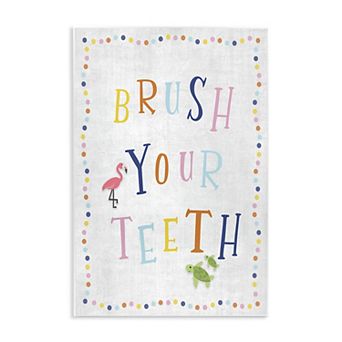 Stupell Home Decor Brush Your Teeth Wood Wall Art