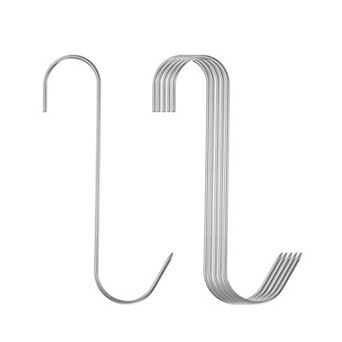 5 pc 7" Hooks Butcher Hook S-Shaped Meat Processing Hooks for Hanging Smoking Grilling Beef Rib BBQ