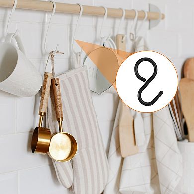 9pcs S Hooks Hanging S Shaped Hooks S Hanger Closet Rod Hooks for Hanging Kitchen Utensils Cups