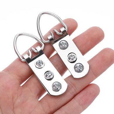 50Pcs D-Ring Picture Hangers with Screws, Three Hole Picture Hanging Hardware, Picture Hooks