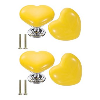 4 Pack Heart-Shaped Ceramic Drawer Knobs Dresser Pulls Handles