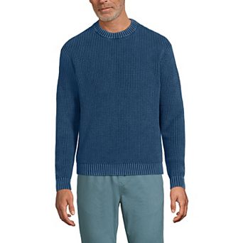 Men's Lands' End Long Sleeve Garment Dyed Sweater