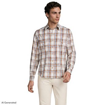 Men's Lands' End Coastal Flannel Shirt