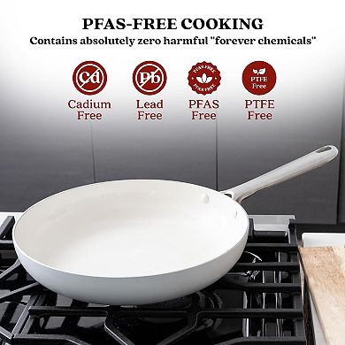 Alva Mobi Nonstick Cookware Set 8-Piece Pots Pans & Lids Induction Compatible Oven - Cannoli cream