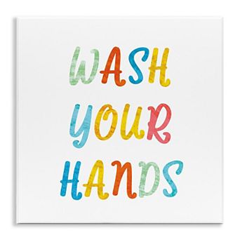 Stupell Home Decor Wash Your Hands Plaque Wall Art