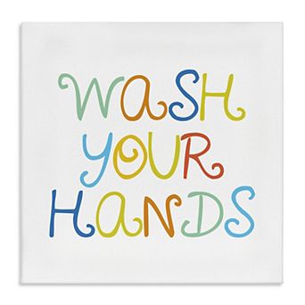 Stupell Home Decor Wash Your Hands Canvas Wall Art