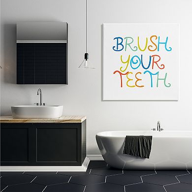 Stupell Home Decor Brush Your Teeth Canvas Wall Art