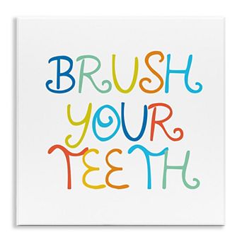 Stupell Home Decor Brush Your Teeth Plaque Wall Art