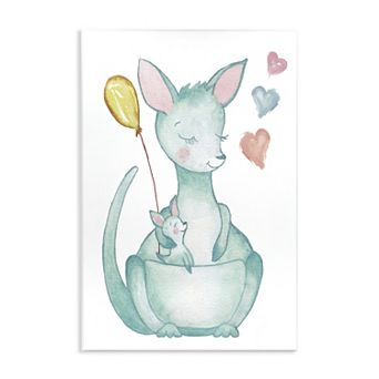 Stupell Home Decor Kangaroo Mom Baby Joey Pouch Plaque Wall Art