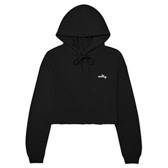 Dalix Womens Salty Midweight Fleece Cropped Hooded Sweatshirt