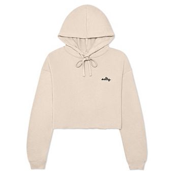 Dalix Womens Salty Midweight Fleece Cropped Hooded Sweatshirt