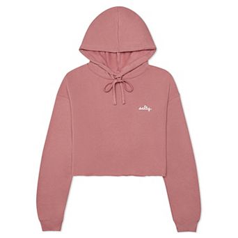 Dalix Womens Salty Midweight Fleece Cropped Hooded Sweatshirt