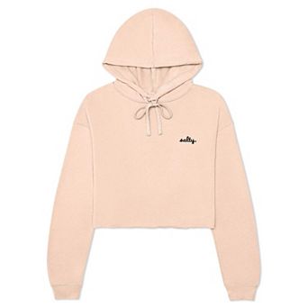 Dalix Womens Salty Midweight Fleece Cropped Hooded Sweatshirt