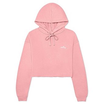 Dalix Womens Salty Midweight Fleece Cropped Hooded Sweatshirt