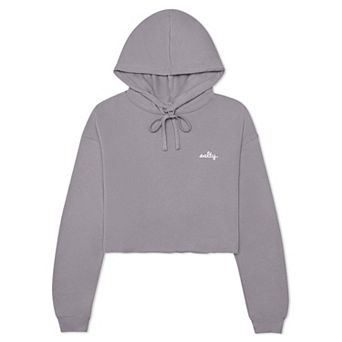 Dalix Womens Salty Midweight Fleece Cropped Hooded Sweatshirt