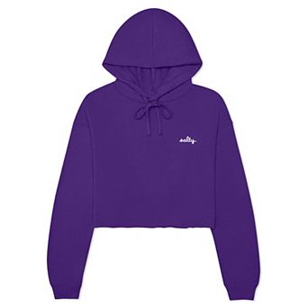 Dalix Womens Salty Midweight Fleece Cropped Hooded Sweatshirt