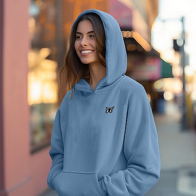 Dalix Womens Butterfly Midweight Fleece Relaxed Hooded Sweatshirt