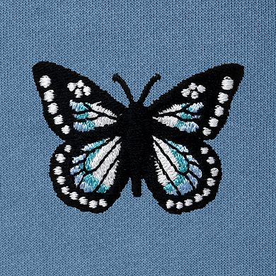 Dalix Womens Butterfly Midweight Fleece Relaxed Hooded Sweatshirt