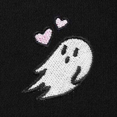 Dalix Womens Heartly Ghost Midweight Fleece Relaxed Hooded Sweatshirt