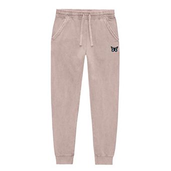 Dalix Womens Butterfly Midweight Fleece Washed Jogger Pant