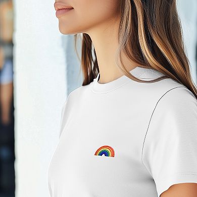 Dalix Womens Rainbow Jersey Relaxed Tee