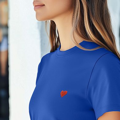 Dalix Womens Pixel Heart Jersey Relaxed Tee