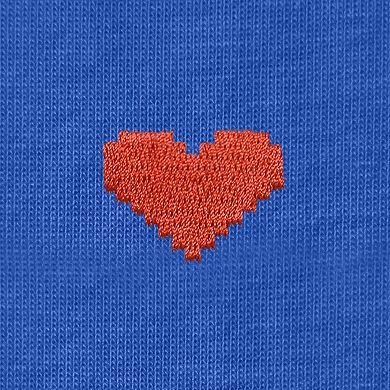 Dalix Womens Pixel Heart Jersey Relaxed Tee