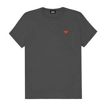 Dalix Womens Pixel Heart Jersey Relaxed Tee