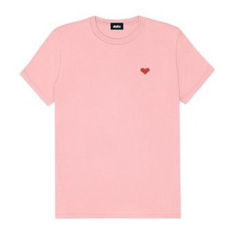 Dalix Womens Pixel Heart Jersey Relaxed Tee